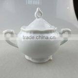 Round Porcelain Sugar Pot With Handles thumbnail-1