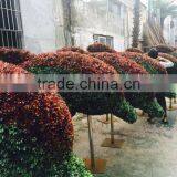 artificial plastic green sculpture for decoration fake garden