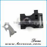 Paracord Bracelet Flint Fire Starter Whistle Compass Buckle With Bottle Opener Screwdriver thumbnail-6