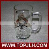 Topjlh High Quality Sublimation Glass Beer Mug With Handle thumbnail-2