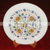 Pietra Dura Marble Inlay Plate Semi Precious Stone Inlaid thumbnail-1