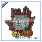 POLY RESIN WALL DECOR WITH MAPLE LEAVES AND LETTER thumbnail-1