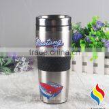 Company Business Gift Items Leather Stainless Steel Coffee Mug thumbnail-1