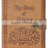Handmade Vintage Embossed Book of Ideas Leather Diary thumbnail-1