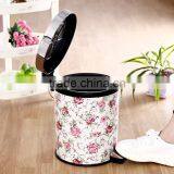 Top Quality Fashional Style Flower Print Plastic Dust Bin With Fixing Dust Bag Ring thumbnail-5