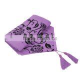 2016 New Flock Floral White Taffeta Retro Decorative Wedding Bed Table Runner Cloth thumbnail-4