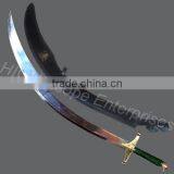 Belly Dance Sword Balanced Stainless Steel With Cover Handle Green Color Wood thumbnail-1