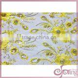 Golden Flower With Beads Embroidery Lace Fabric for Dress/tunic/wedding Dress thumbnail-4