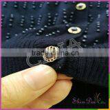 Factory Directly Wholesale Girl v Neck Knitting Sweater Coat With Peal thumbnail-4