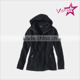 fleece black hooded jacket women's fleece hoodie wholesale sweatshirt