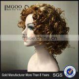 European Golden Hair Women Short Blonde Wigs Afro Kinky Synthetic Hair Lace Front Party Wig thumbnail-1