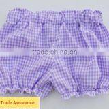 European and American Baby Girl Short Hot Pants Summer Kids Pink Gingham Ruffle Pants thumbnail-3