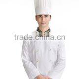 Juqian Cheap Long Sleeve White Chef Coat Chef Uniform Sets With High Hat thumbnail-3