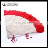 Wholesale Double Ruffles Burlap Christmas Tree Skirt thumbnail-5