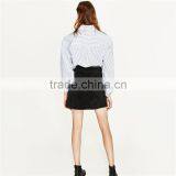 2017 OEM Spring Flowers-embroidered A Line Skirt With Metallic Details thumbnail-3