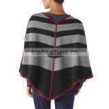 Custom Knit Sweater Women Pullover Poncho With Two Warm-Keeping Pockets thumbnail-3