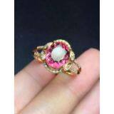 Neefly Nature Tourmaline Ring 18k Gold Diamond M1466R2463 thumbnail-1