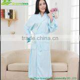 Bamboo fiber bathrobe long bamboo robes shawl collar robes ladies night robe bamboo night gown