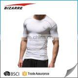 Custom Moisture Wicking Fitness Clothing Polyester Spandex Muscle Compression Gym Mens T Shirts thumbnail-6