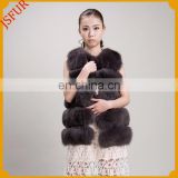 OEM design 100% natural fox fur vest wastcoat