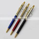 Click and Plunge Action Metallic Gold Shiny Finished Promotion Metal Ball Pen thumbnail-1