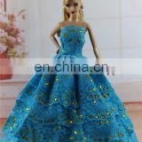 Blue Fashion Princess Party Doll Clothes