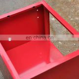 Custom Red Steel Box Made of 18 Gauge Sheet Metal