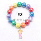 Children Rainbow Bracelet Girl Unicorn Mermaid Colorful Bracelet With Alloy Pendants 28Colors thumbnail-7