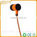 Sports Sweat-proof Wholesale Shiny Orange Soft Ruberized String Bluetooth Earphones thumbnail-3