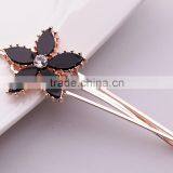 2015 New Mdoel FMYZJ094 Black Flower Hair Barrette Clip Wholesale thumbnail-1