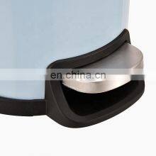 Нержавеющая стальная прямоугольная мусорная корзина с педалью для отходов из продуктов питания светлого цвета для офиса, металлический мусорный бак thumbnail-5