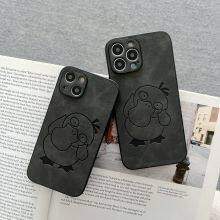 Wholesale Retro Leather Pattern Cute Duck Aesthetic Cell Phone Cases For I Phone 7 8P X XS 11 12 13 14 Pro Max thumbnail-4