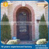 Top Quality Newest Wood Main Door With Wrought Iron Grill Design thumbnail-1