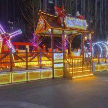 Large Outdoor Amusement Equipment Theme Park Kids Train Ride Electric Chicken Run Track Train