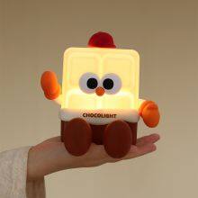 New Ideas Chocolate Bedroom Night Light Nursery Lamp Mini LED Light Cartoon Silicone Night Lamp Cute Night Light for Kids thumbnail-3