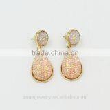 Latest Costume Earrings Jewelry Fashion Druzy Earrings Stud Earrings thumbnail-1