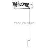 Wrought Iron Welcome Flag Holder Stake thumbnail-1
