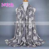New Style Autumn Winter Sunflower Printed Cotton Linen Muslim Hijab Shawls And Scarves thumbnail-3