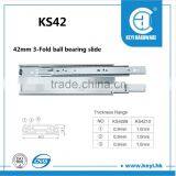 Zinc Finish Triple Premium Telescopic Drawer Sliding Channel thumbnail-4