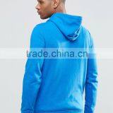 Leisure 100% Cotton Blue Zip up With Hood Pocket Custom Made Hoodies thumbnail-3