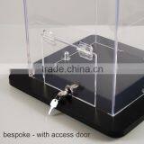 Modern Design Clear Acrylic Floorstanding Suggestion Box/Ballot Box/Donation Box thumbnail-3