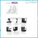 892A High Back Ergonomic Executive Chair With Headrest in Mesh Quality Choice thumbnail-5