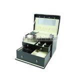 Wholesale Custom Black Large Folding Leather Jewelry Case thumbnail-2