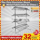 Customized Made Shoe Store Metal Double Side Shoe Shelf