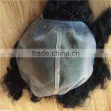 Silk Top and pu Around the Toupee, Afro Curl Men Toupee Natural Hairline thumbnail-4