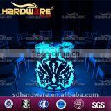 Stainless Steel and Glass Half Round Bar Table / Used Bar Tables