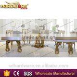 Gold Hotel Dining Table/half Round Wedding Table/gold Banquet Table