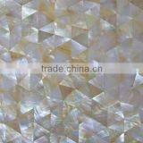 Triangle Crazy Cut pattern Yellowlip sea shell mosaic tile,mother of pearl mosaic panel