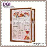 Bar Menu Holder Hong Kong Restaurant Equipment Supplies Provided High Quality A4 Dessert Real Leather Menu Cover thumbnail-6