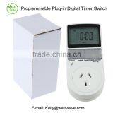 Australia Plug Smart Programmable Weekly Digital Timer Socket Switch 10A 2400W